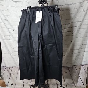 Zara Black Wide-Leg Paperbag Cullottes Black NWT Size Small